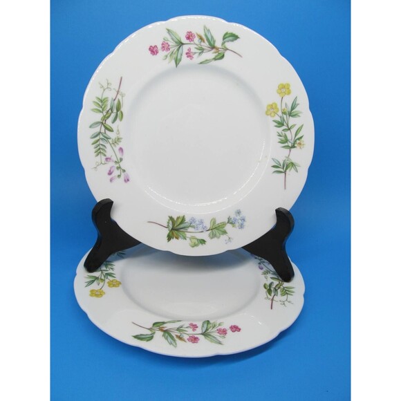 Minton Meadow Scalloped Set Of 2  Floral 7 1/2" Salad Plates VGC     1962-1970 - Picture 10 of 10